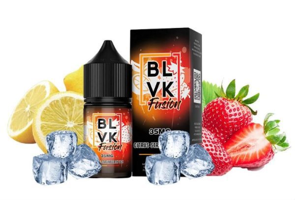 LÍQUIDO NICSALT CITRUS STRAWBERRY ICE - BLVK FUSION - Imagem 2