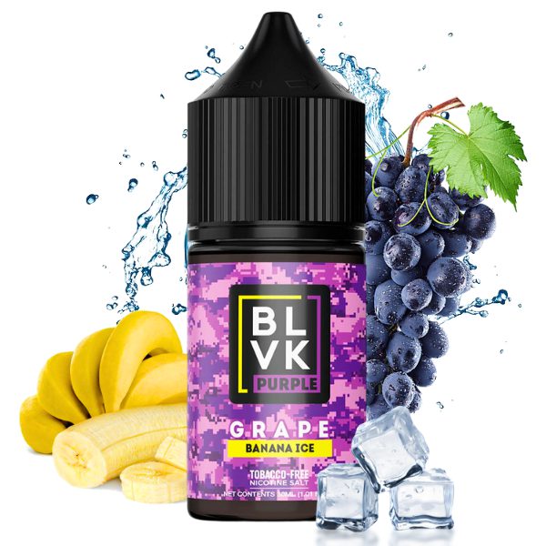 LÍQUIDO NICSALT GRAPE BANANA ICE - BLVK PURPLE