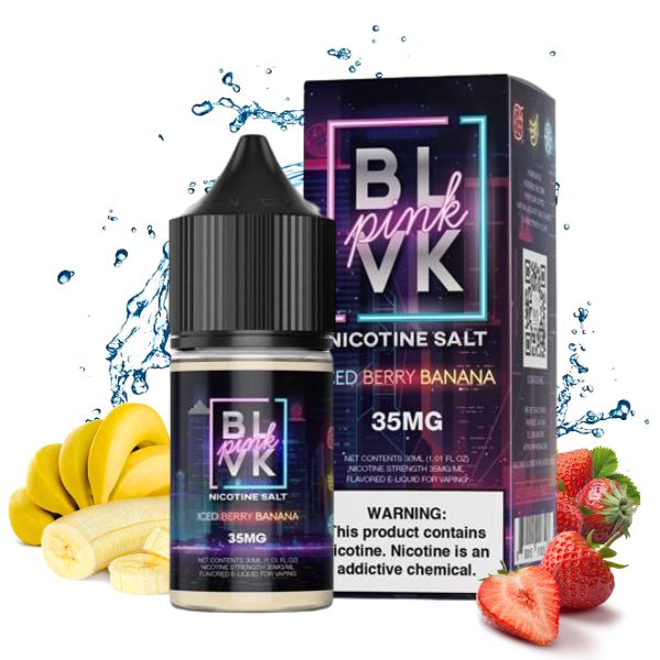 LÍQUIDO NICSALT ICED BERRY BANANA - BLVK PINK