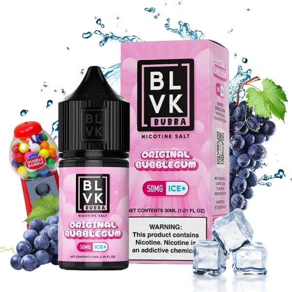 LÍQUIDO NICSALT  GRAPE BUBBLEGUM ICE - BLVK BUBBA