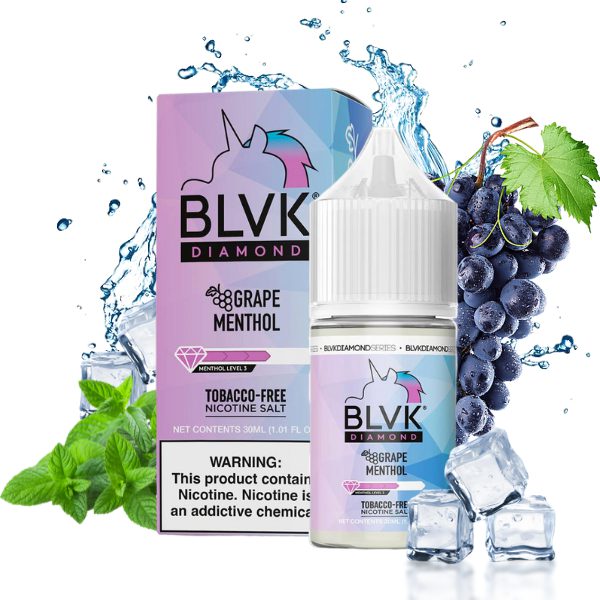 LÍQUIDO NICSALT GRAPE MENTHOL - BLVK DIAMOND