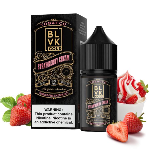 LÍQUIDO NICSALT STRAWBERRY CREAM - BLVK GOLD