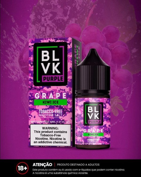 LÍQUIDO NICSALT GRAPE KIWI ICE - BLVK PURPLE - Imagem 4