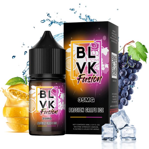 LÍQUIDO NICSALT PASSION GRAPE ICE - BLVK FUSION