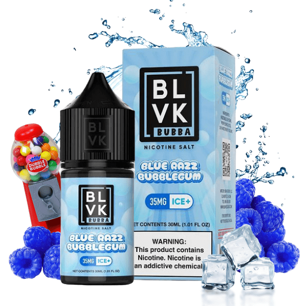 LÍQUIDO NICSALT  BLUE RAZZ BUBBLEGUM ICE - BLVK BUBBA