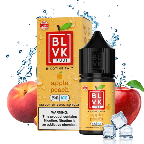 LÍQUIDO NICSALT APPLE PEACH - BLVK FUJI