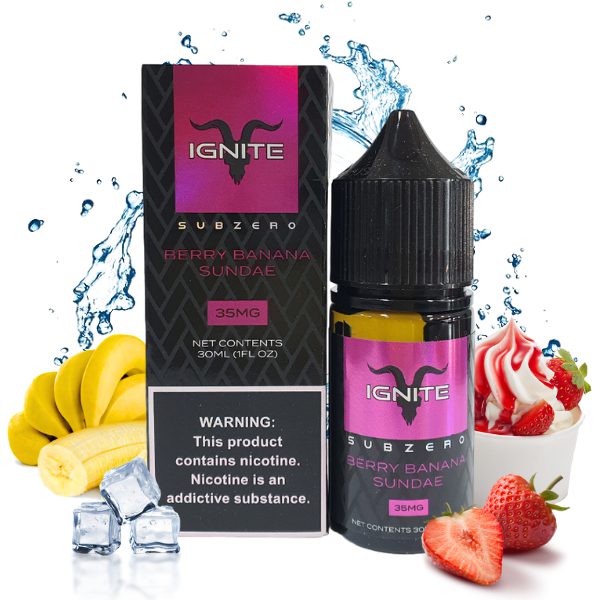 LÍQUIDO NICSALT BERRY BANANA SUNDAE - IGNITE
