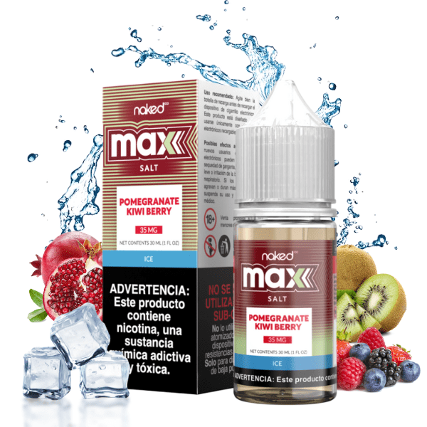 LÍQUIDO NICSALT POMEGRANATE KIWI BERRY ICE - NAKED MAX