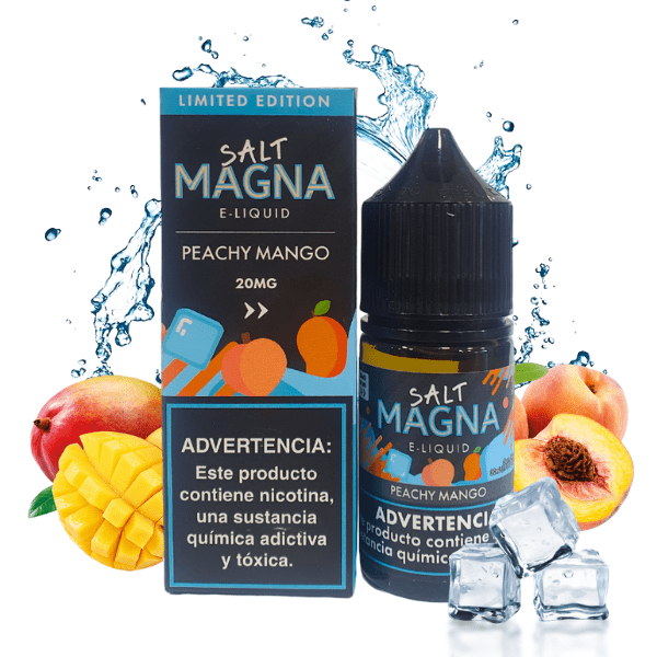 LÍQUIDO NICSALT PEACHY MANGO ICE – MAGNA