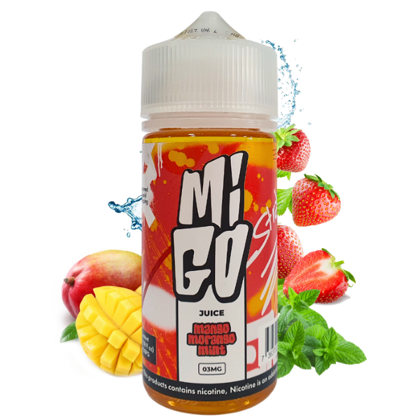 LÍQUIDO FREEBASE MANGO MORANGO MINT - MIGO