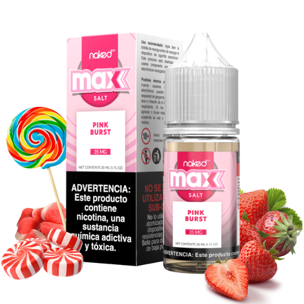 LÍQUIDO NICSALT PINK BURST - NAKED MAX