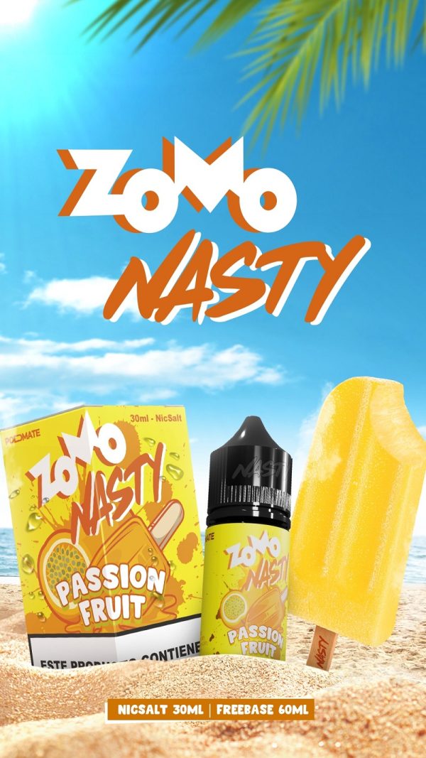 LÍQUIDO NICSALT PICOLE DE MARACUJÁ - ZOMO NASTY - Imagem 3