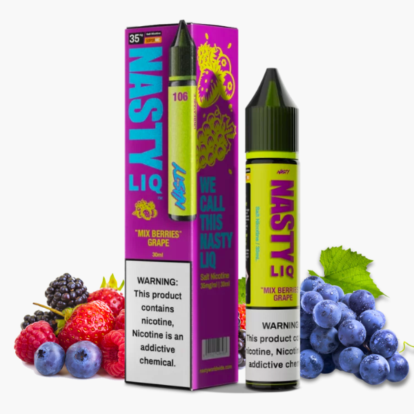 LÍQUIDO NICSALT MIX BERRIES GRAPE - NASTY