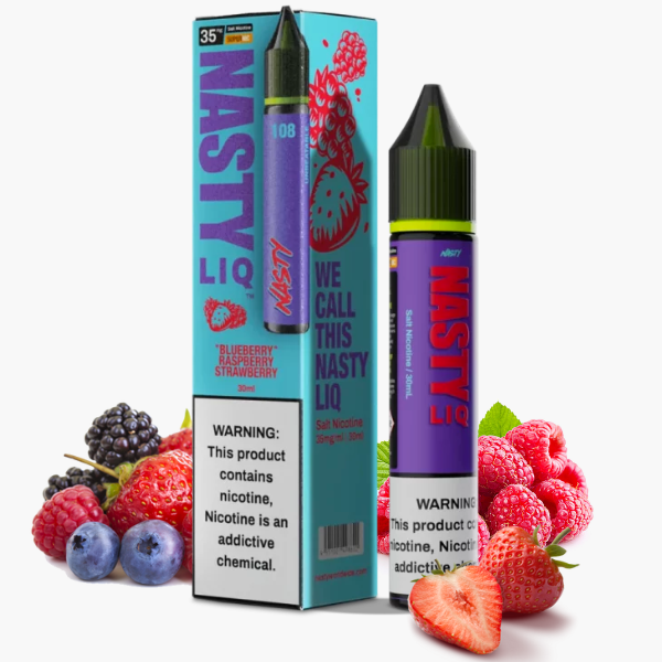 LÍQUIDO NICSALT BLUEBERRY RASPBERRY STRAWBERRY - NASTY LIQ