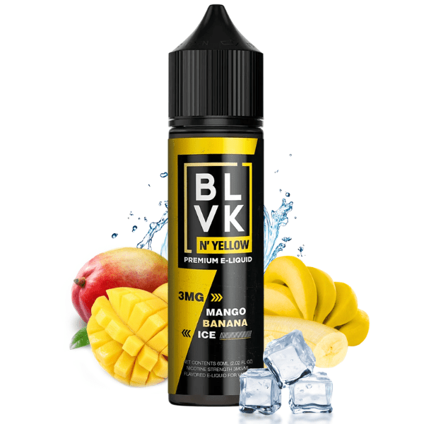 LÍQUIDO FREEBASE MANGO BANANA ICE - BLVK YELLOW
