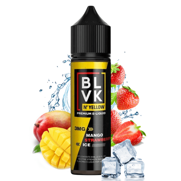 LÍQUIDO FREEBASE MANGO STRAWBERRY ICE - BLVK YELLOW