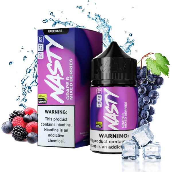 LIQUIDO FREEBASE GRAPE E MIXED BERRIES (HIGHMINT)- NASTY MODMATE