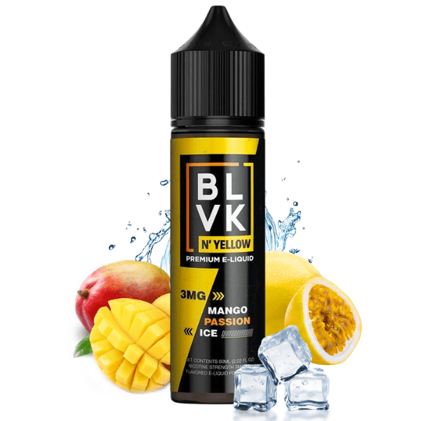 LÍQUIDO FREEBASE MANGO PASSION ICE - BLVK YELLOW