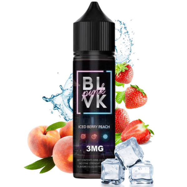 LÍQUIDO FREEBASE BERRY PEACH ICE - BLVK PINK