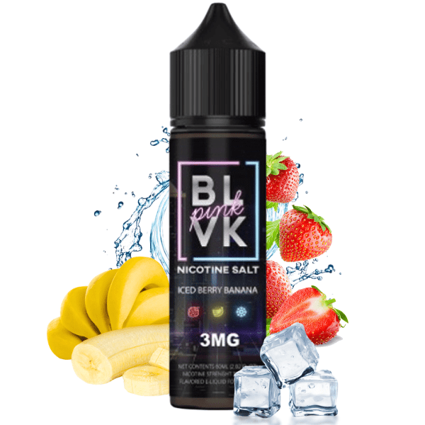LÍQUIDO FREEBASE BERRY BANANA ICE - BLVK PINK