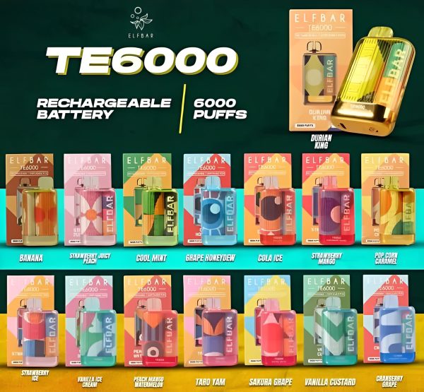 POD DESCARTÁVEL 5% TE6000 - ELF BAR - Imagem 2