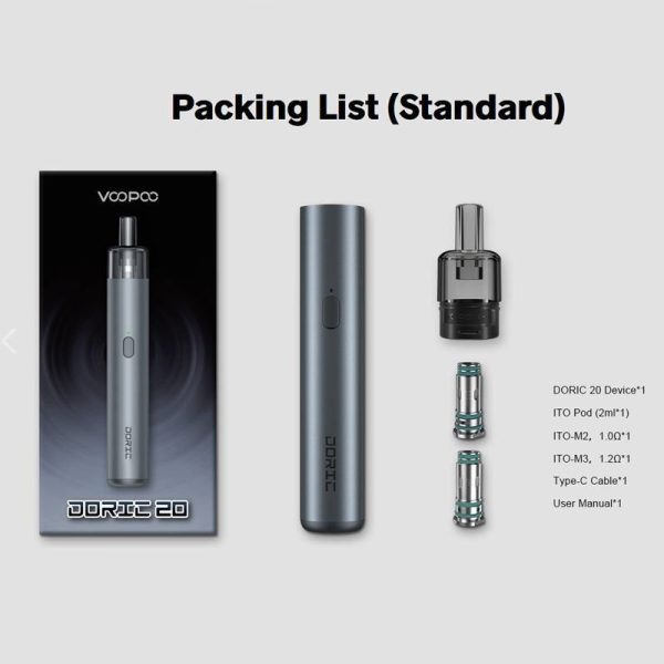 KIT POD SYSTEM DORIC 20 18W 1500MAH - VOOPOO - Imagem 8