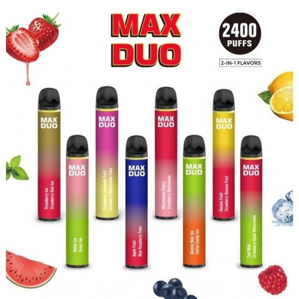 POD DESCARTÁVEL MAX DUO 5% NICSALT 2400 PUFFS 7ML - MAX DUO