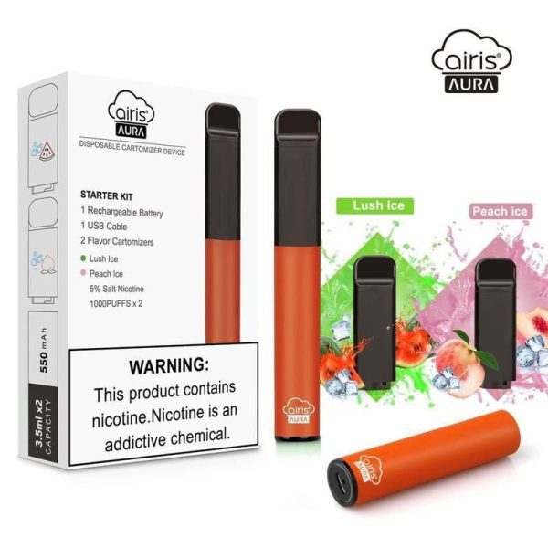 KIT POD STARTER KIT AIRIS AURA 5% NICSALT 1000 PUFFS - AIRISTECH - Imagem 5