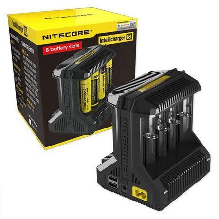 CARREGADOR I8 C/ 8 SLOTS - NITECORE®