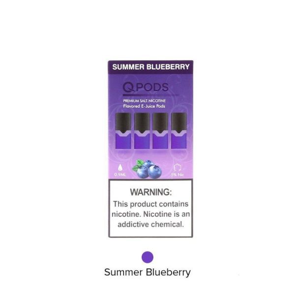 QPODS ( CARTUCHO ) NICSALT C/ LÍQUIDO P/ JUUL SUMMER BLUEBERRY - QPOD