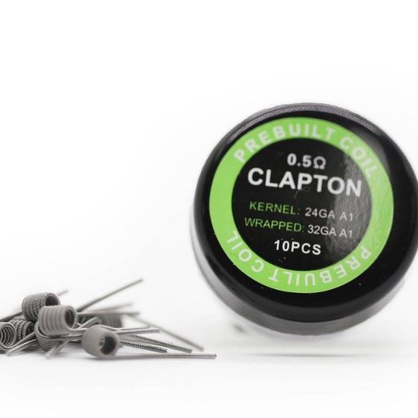 PREBUILT COIL CLAPTON 0.5 PACK COM 10 - COIL'S PREBUILT COIL