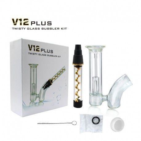 ATOMIZADOR KIT V12 PLUS TWISTY BLUNT GLASS BUBBLER - CACHIMBO