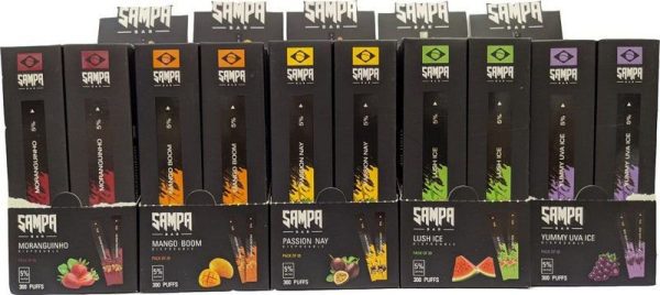 POD DESCARTÁVEL 5% NICSALT 300 PUFFS - SAMPA BAR