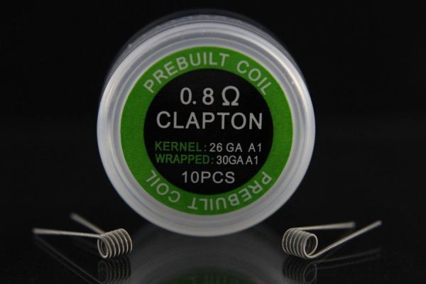 PREBUILT CLAPTON 0.8Ω PACK COM 10 - COIL'S PREBUILT COIL