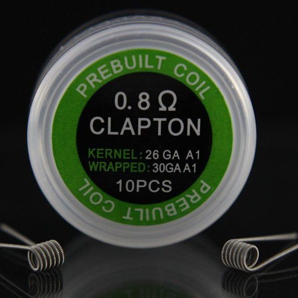 PREBUILT CLAPTON 0.8Ω PACK COM 10 - COIL'S PREBUILT COIL