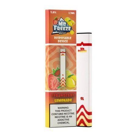 POD DESCARTAVEL STRAWBERRY LEMONADE 300 PUFFS - MR FREEZE