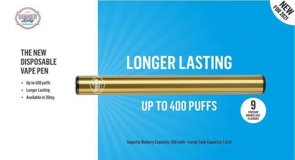 POD VAPE PEN 2.0 NICSALT 400 PUFFS ( DESCARTÁVEL ) - DINNER LADY - Imagem 2