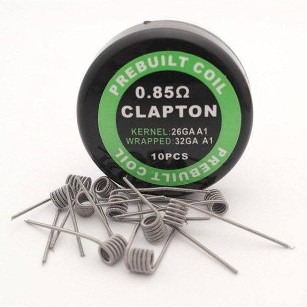 PREBUILT COIL CLAPTON  0.85 PACK COM 10 - COIL'S PREBUILT COIL