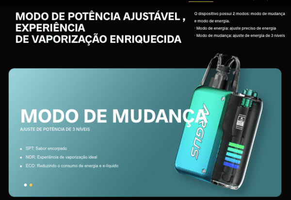 POD SYSTEM ARGUS P2 1100MAH 30W - VOOPOO - Imagem 4