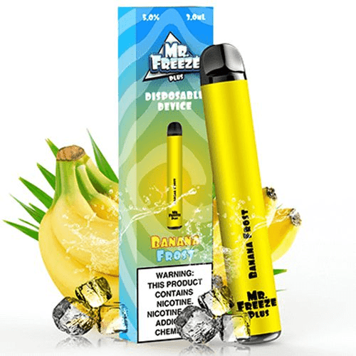 POD DESCARTÁVEL 800 PUFFS  BANANA FROST PLUS - MR. FREEZE