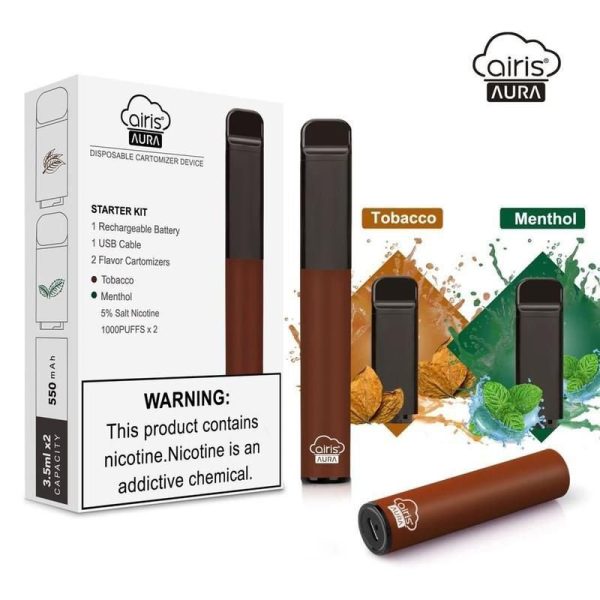 KIT POD STARTER KIT AIRIS AURA 5% NICSALT 1000 PUFFS - AIRISTECH - Imagem 7