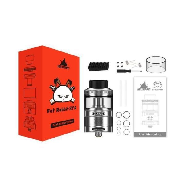 TANK FAT RABBIT RTA 28MM DUAL AIRFLOW SYSTEM - HELLVAPE - Imagem 8