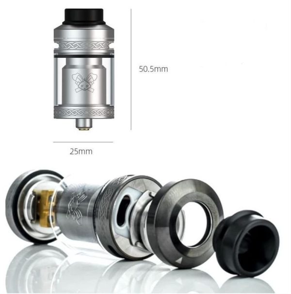 ATOMIZADOR DEAD RABBIT V2 RTA 25MM - HELLVAPE - Imagem 3