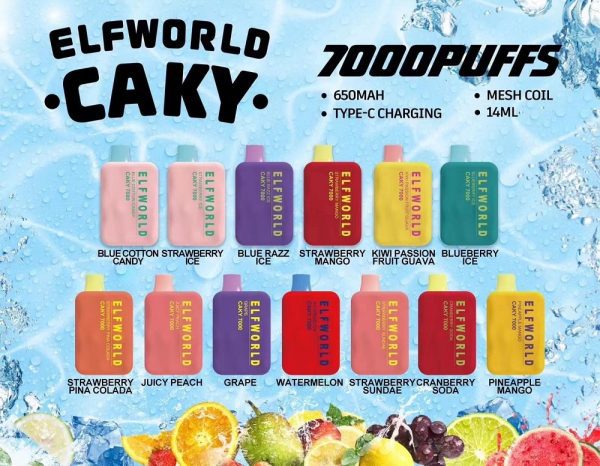 POD DESCARTÁVEL ELFWORLD CAKY 7000 PUFFS – ELFWORLD - Imagem 2
