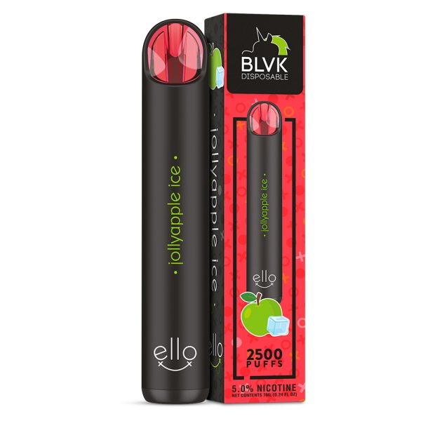 POD DESCARTÁVEL ELLO PLUS 3500 PUFFS - JOLLYAPPLE  ICE - 35/50MG - BLVK UNICORN