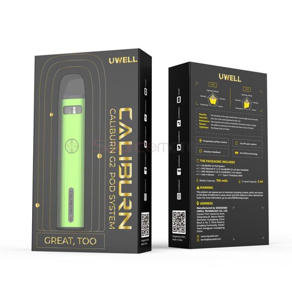 KIT POD SYSTEM CALIBURN G2 18W 750MAH - UWELL - Imagem 6