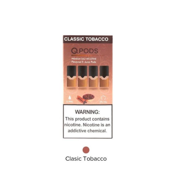 QPODS ( CARTUCHO ) NICSALT C/ LÍQUIDO P/ JUUL TOBACCO - QPOD