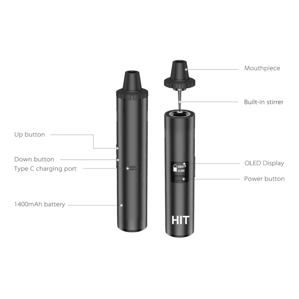 VAPORIZADOR DE ERVAS SECAS HIT - YOCAN - Imagem 5