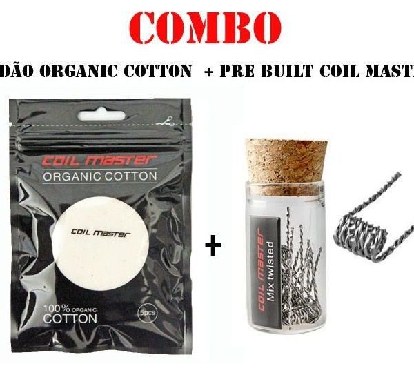 COMBO COIL PRE BUILT COIL MASTER + ALGODÃO ORGÂNICO COIL MASTER