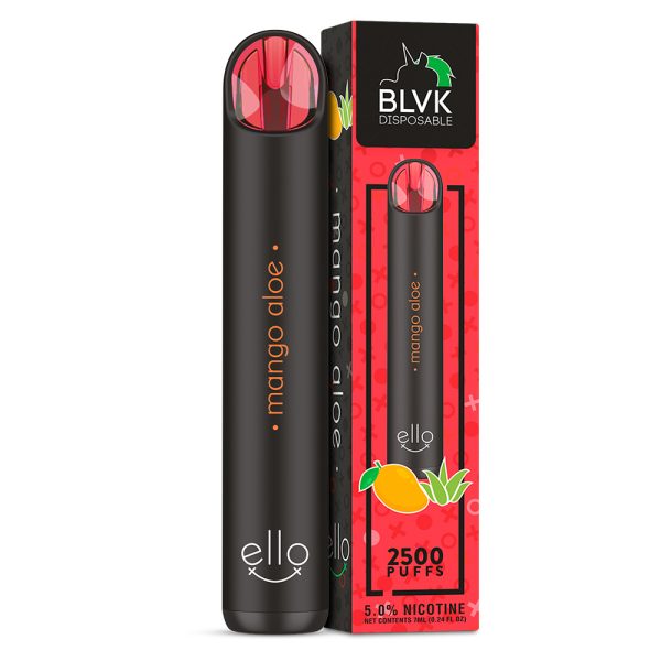 POD DESCARTÁVEL ELLO 2500 PUFFS - MANGO ALOE - 35/50MG - BLVK UNICORN - Imagem 2
